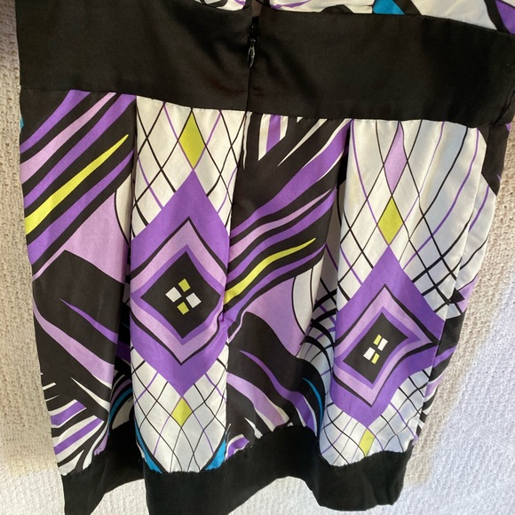 Bebe Geometric Print Silk Dress - Picture 7 of 7